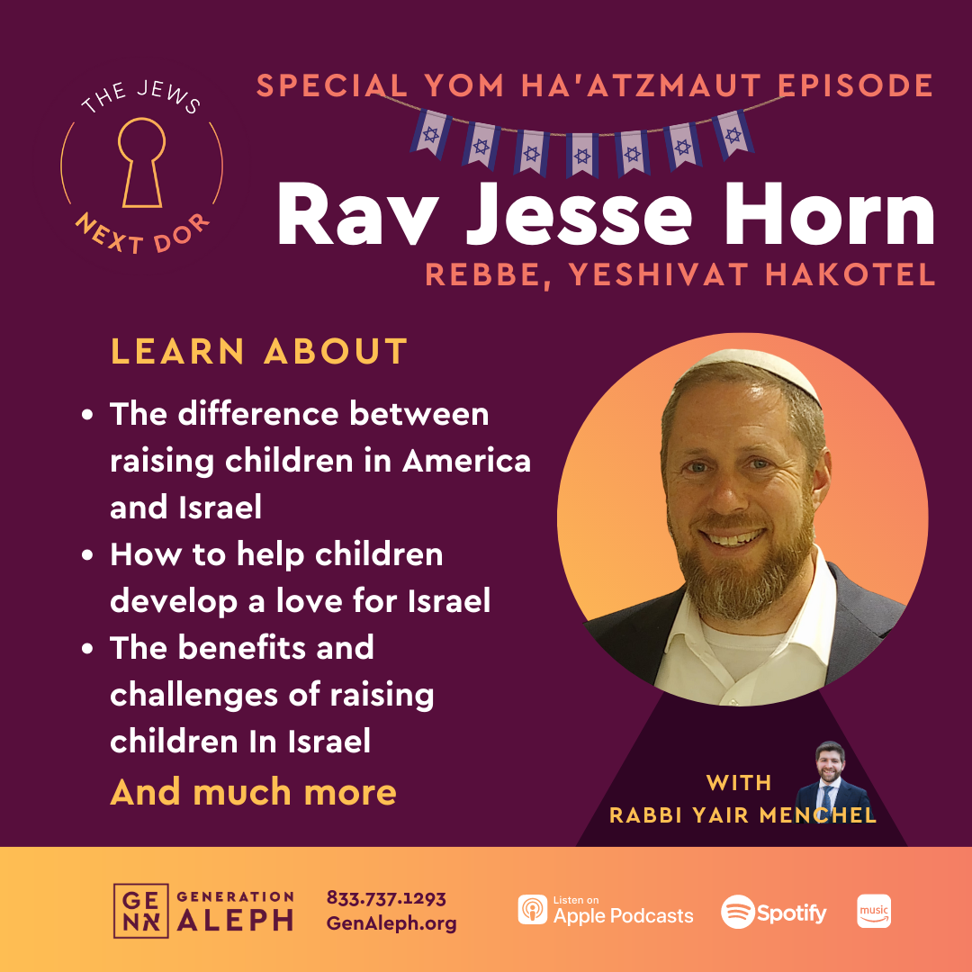 Special Yom Ha’atzmaut Episode – Special Yom Ha’atzmaut Episode – Raising Children in Israel – Rav Jesse Horn