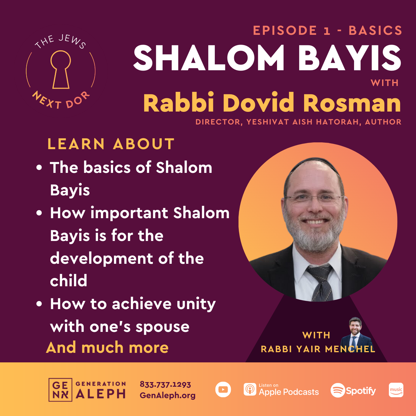 Shalom Bayis and Children – Basics – Rabbi Dovid Rosman