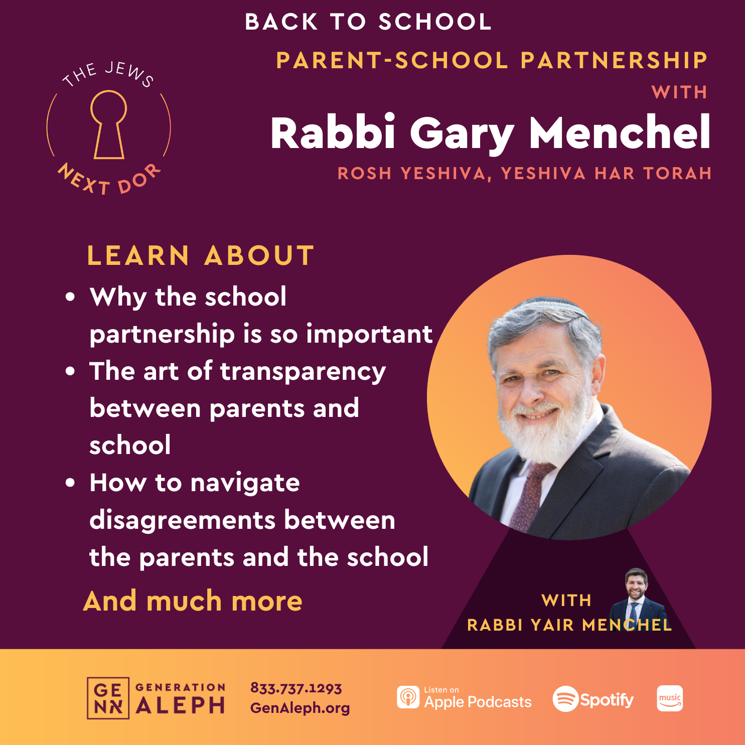 Power of Parent-School Partnership with Rabbi Gary Menchel