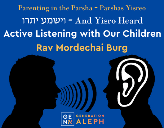 “And Yisro Heard” – Active Listening with Our Children – Rav Mordechai Burg