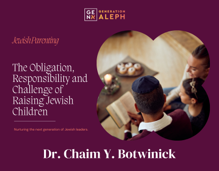Jewish Parenting: An Obligation, Responsibility, and Challenge – Dr. Chaim Y. Botwinick