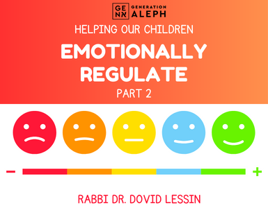 Helping our children Self-Regulate – Part 2 – Rabbi Dr. Dovid Lessin