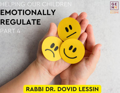 Helping our Children Emotionally Regulate – Part 4 – Rabbi Dr. Dovid Lessin